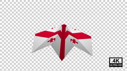 Paper Airplane Of Georgia Flag
