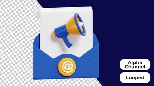 3D Animated Email Marketing | Alpha Channel