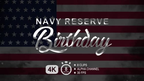 Navy Reserve Birthday Text Animation