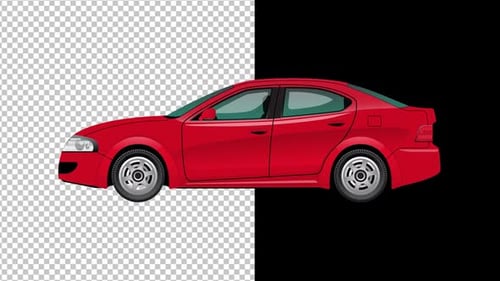 Car Animation Alpha Channel 1080p