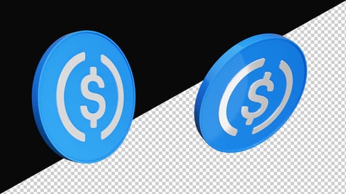 3D Rotating Digital Currency Dollar Coin Animation