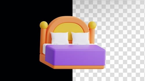 3D Animated Modern Bed Construction Reveal