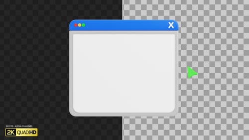 3D Close Window | Alpha Channel