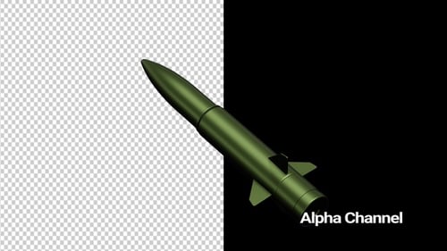 Mattgrüne kugelförmige Rakete