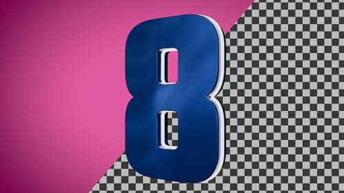 Spinning Number 8 | UHD | 60fps