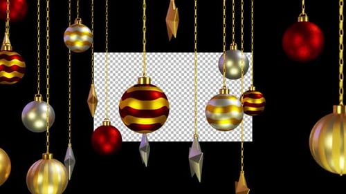 Christmas ball animation background with alpha