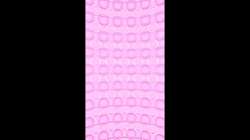 Vertikaler rosa Farbverlauf, glänzende bewegliche Kreise, Array-Loop-Animationshintergrund
