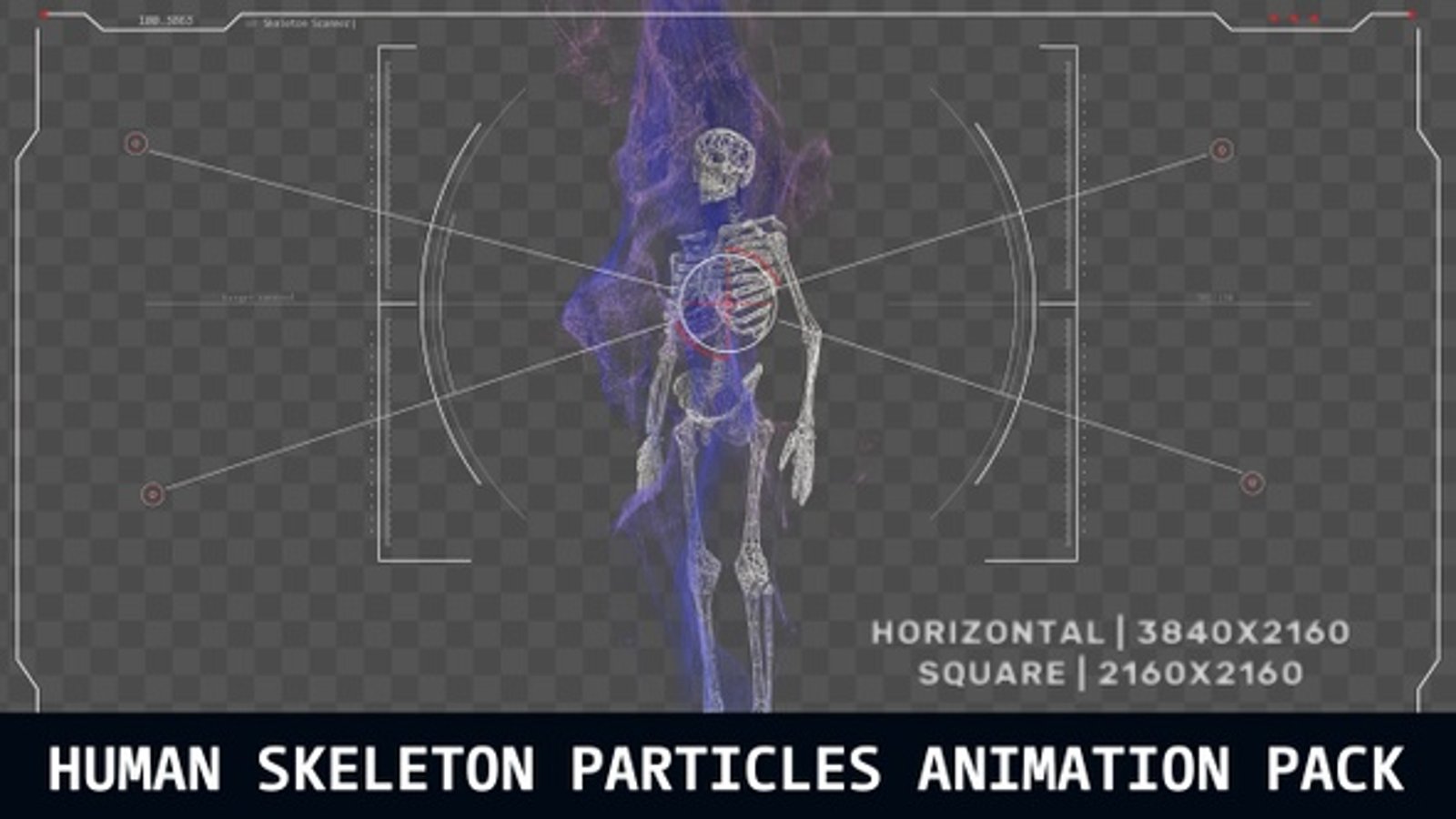 Human Skeleton HUD UI Particles Pack, Backgrounds Motion Graphics ft ...