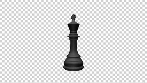 King Chess Piece Black Stone