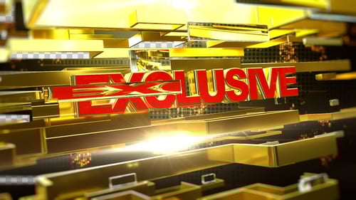 Golden Geometric 3D Text Reveal Title Animation