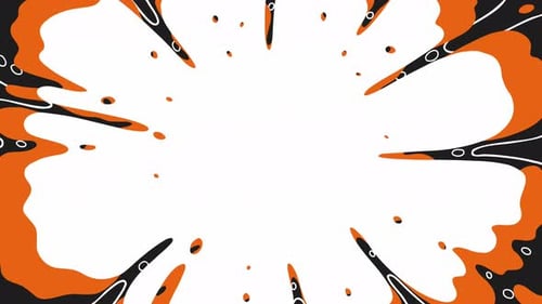 Liquid transition animation with transparent background