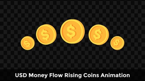 Bouncing Gold Dollar Coins Animation