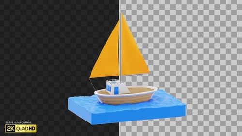 3D Segelboot | Alpha Channel