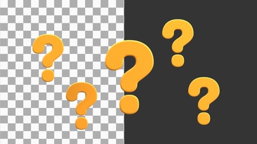 3D Animation of Question Mark | Alpha Channel