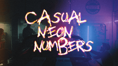 Casual Neon Numbers - Pack Of Neon Handwritten Numbers