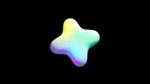 Fluid Abstract Blob Morphing Element with Vibrant Gradient Colors