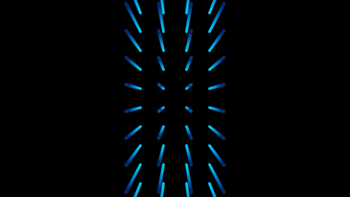 Vertical video wall of blue neon tube particles loop animation background