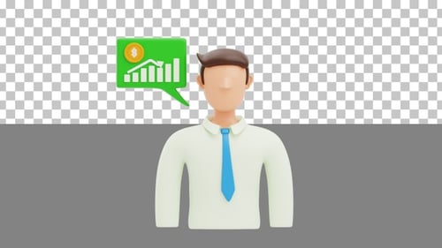 Asesoramiento financiero 3D | Alpha Channel