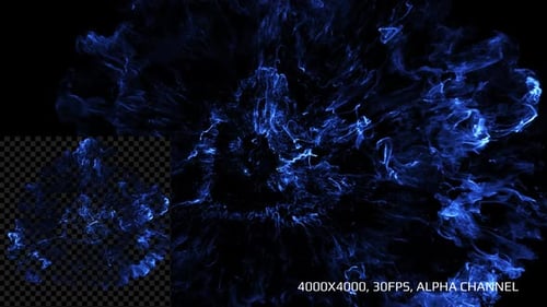 Abstract Blue Electric Energy Explosion Reveal