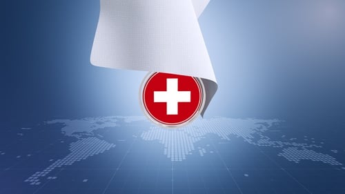 Global Medical Cross Symbol Revealed by Smooth Cloth Animation