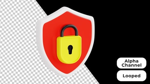 3D Animated Locked | Alpha Channel