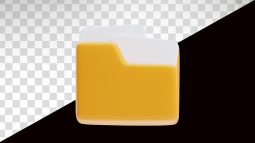 Modern 3D Corporate Folder Opening Animation