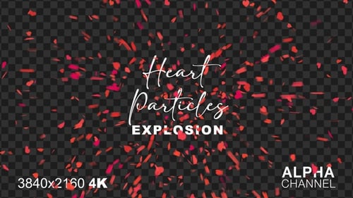 Heart Particles. Valentine's Day Heart Particles