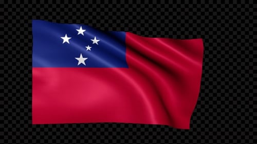 Samoa Flag Waving