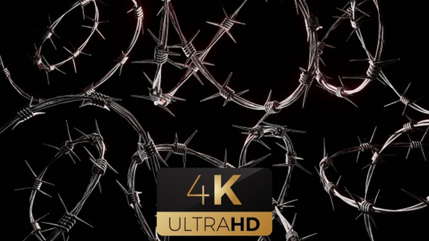 Metallic Barbed Wire Abstract Animation Loop Background, Backgrounds ...