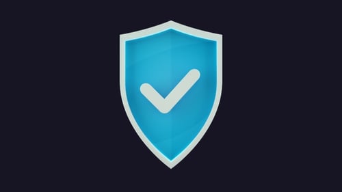 Animated Security Shield with Checkmark Icon for Digital Protection