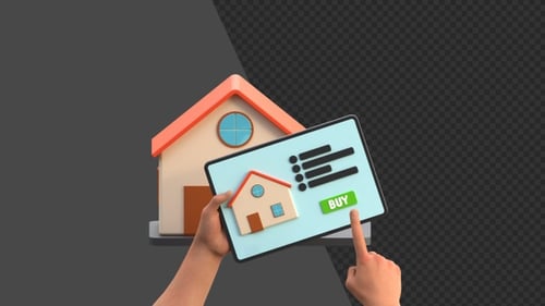 3D Animation of Buy House | Alpha Channel