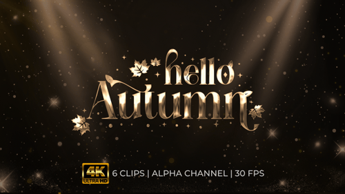 Hello Autumn Text Animation