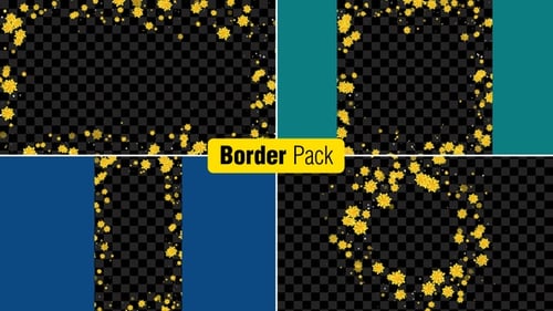 Blumen-Bordürenpaket V6