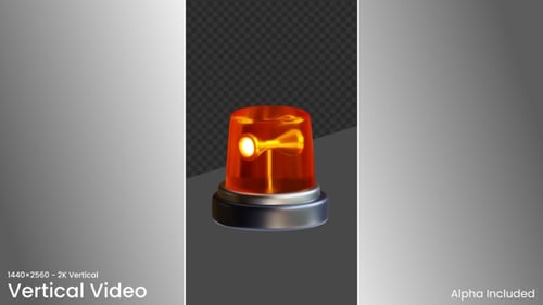 3D Emergency siren | Alpha Channel