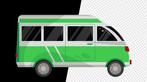Micro Bus Vanity Van Animation with Alpha