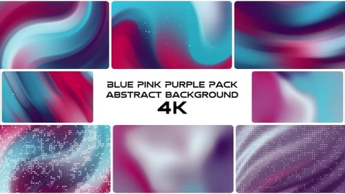 Animationspaket mit abstraktem Hintergrund in Blau, Rosa, Lila