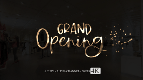 Grand Opening Animation Text