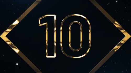 Elegant Golden Countdown Timer for Awards and New Year's Eve