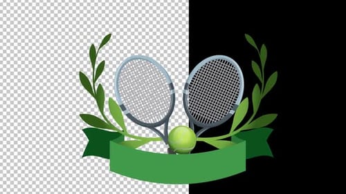 Tennis Sport Design Animation Alpha Channel 1080p