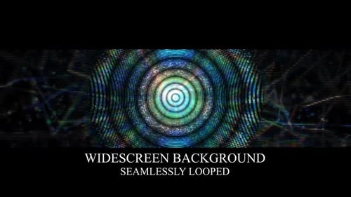Pulsating Glitch Digital Pixel Widescreen Background