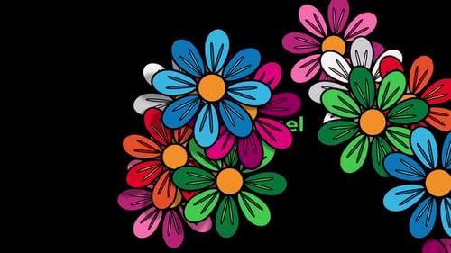 Colorful Retro Flower Transition Pack