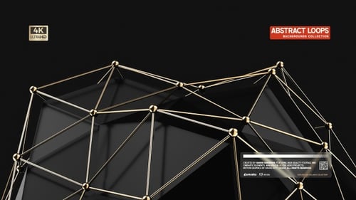 Abstract Geometric Golden Network Crystal Rotation Loop