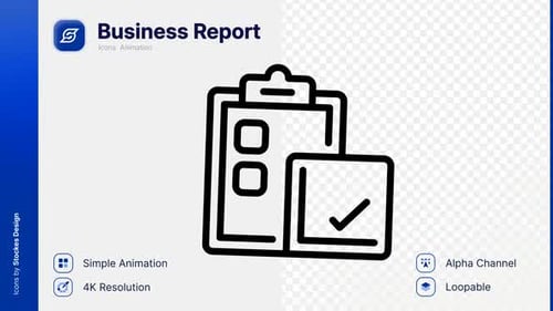 Animation Business Report Icon