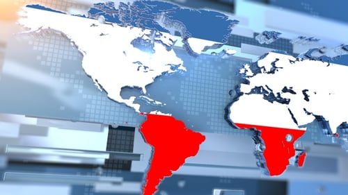 Digital World Map Technology News Opener