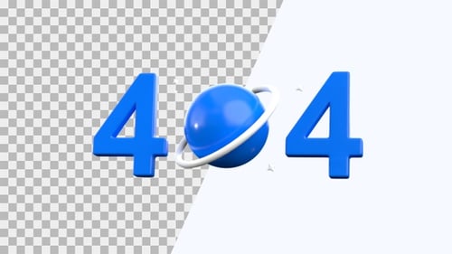 Error 404 3D Animation | Alpha Channel