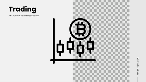 Minimalist Bitcoin Candlestick Chart Finance Animation