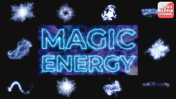 Futuristic Energy Bursts and Neon Text Reveals, Overlays Motion ...