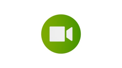 Icono de vídeo de llamada telefónica