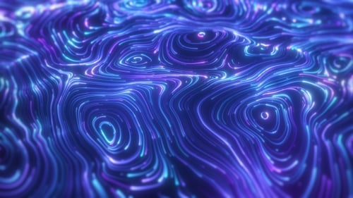 Blaue Wirbellinien fließen