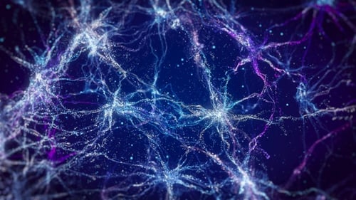 Abstract Glowing Particle Network Logo Reveal